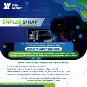 Vacante Vigentes Mayo 2022